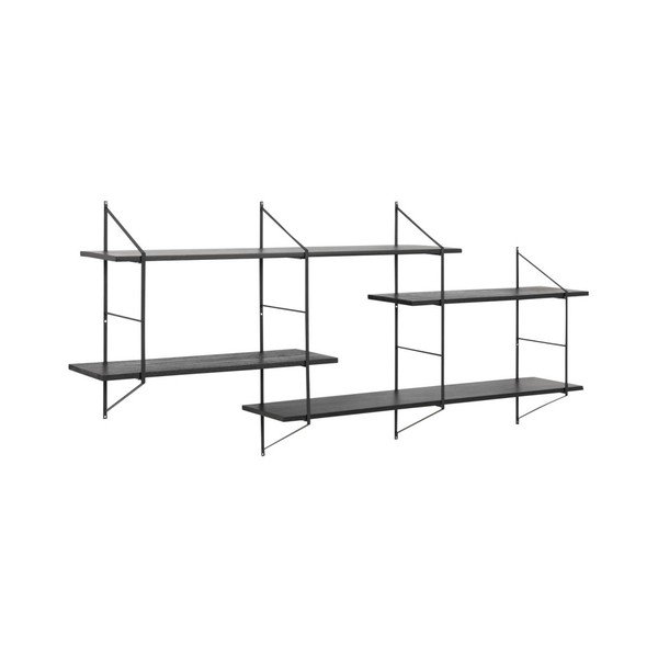 Черен двуетажен метален рафт Belfast - Actona-image-1