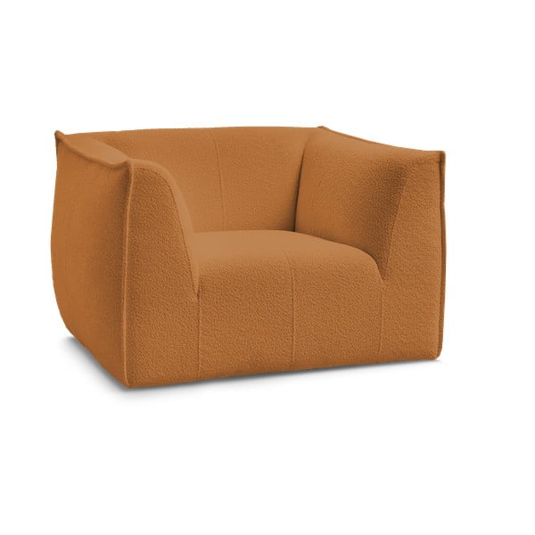 Кресло от прежда с примки от букле в цвят горчица Giorgia – Bobochic Paris