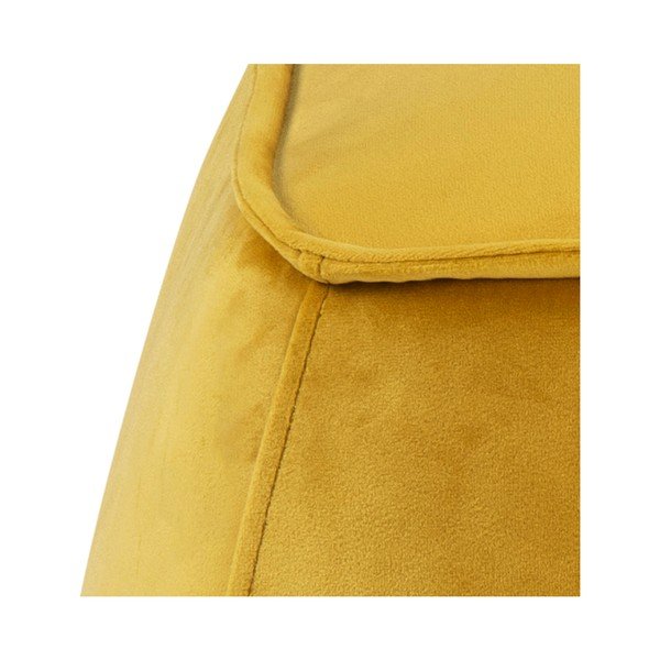 Жълт кадифен пуф Mie, 40 x 40 cm - Actona-image-2