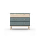 Детски скрин сиво-зелен 100x81x40 cm Estefania – Marckeric