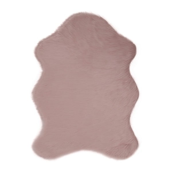 Розов килим от изкуствена кожа Pelus Powder, 75 x 100 cm - Unknown
