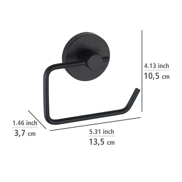 Черен държач за тоалетна хартия Vacuum-Loc® Milazzo - Wenko-image-1