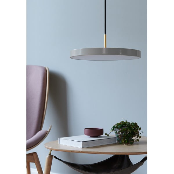 Светлосиво LED висящо осветително тяло с метален абажур ø 43 cm Asteria Medium – UMAGE-image-1