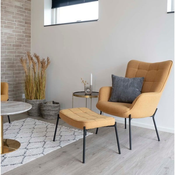 Кръгла масичка за кафе в златисто ø 48 cm Venezia - House Nordic-image-4