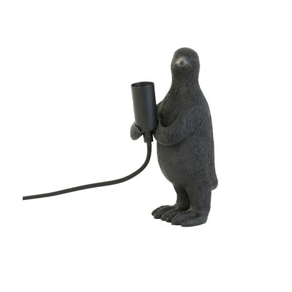 Матово-черна настолна лампа (височина 24 cm) Penguin – Light & Living