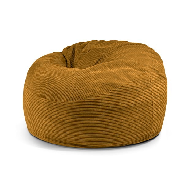Пуф от рипсено кадифе в цвят горчица Om 110 – SLOWDOWN