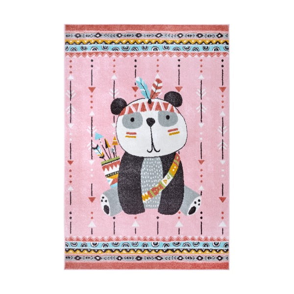 Розов детски килим 160x235 cm Panda - Hanse Home