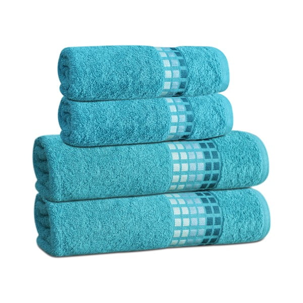 Синя памучна кърпа 50x100 cm Darwin - My House-image-2