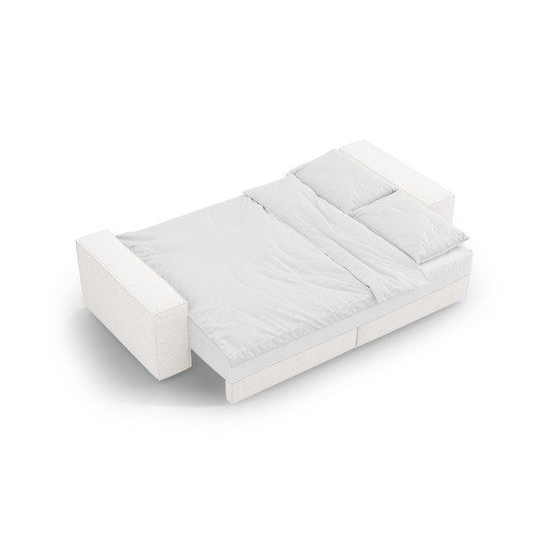 Бял разтегателен диван от букле 247 cm Jodie – Micadoni Home-image-4