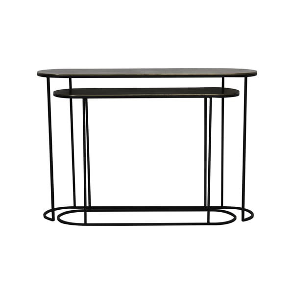 Метални конзолни маси в комплект от 2 бр. в бронзов цвят 28x118 cm Bocov – Light & Living-image-2