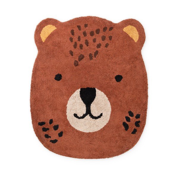 Кафяв памучен детски килим подходящ за пране/ръчно изработен 120x149 cm Snuggle Berry – Hanse Home