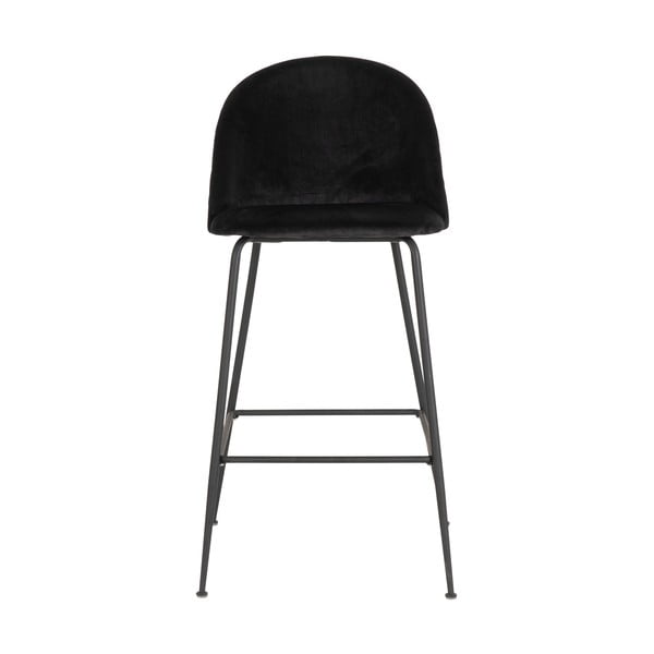 Бар столове от черно кадифе в комплект от 2 броя 108 см Lausanne - House Nordic-image-1