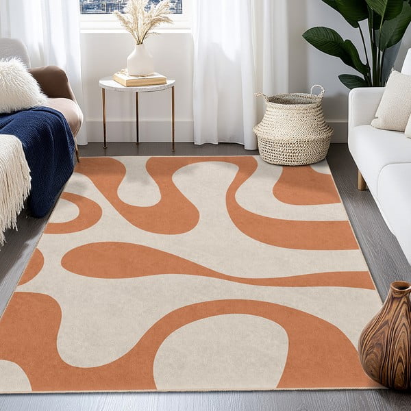 Оранжев килим подходящ за пране 120x180 cm Caramel Latte – Mila Home-image-4