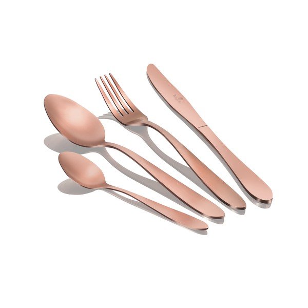 Прибори за хранене от неръждаема стомана 24 бр. Rosegold Metallic Line - BerlingerHaus-image-2