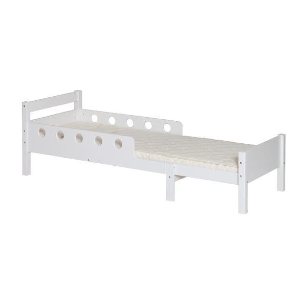 Бяло детско легло за отглеждане , 70 x 140/190 cm White Junior - Flexa-image-1