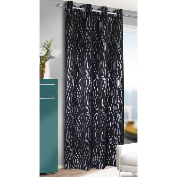 Черна завеса 135x245 cm Waves – Sehlbach-image-1