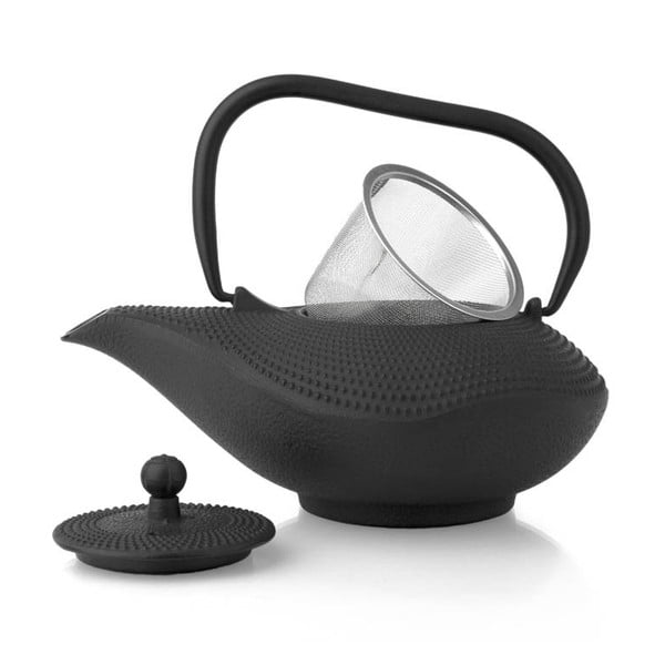 Черен чугунен чайник с цедка за насипен чай Alladin, 1 л Aladdin - Bredemeijer