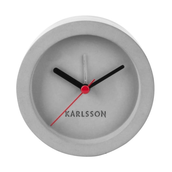 Сив бетонен настолен часовник с аларма Tom - Karlsson