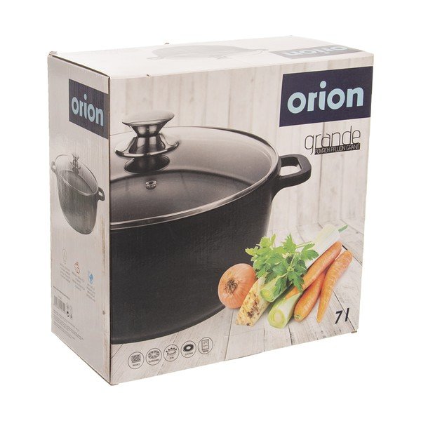 Алуминиев съд със стъклен капак, ø 28 cm Grande - Orion-image-4