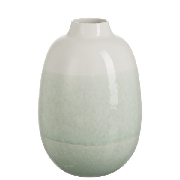 Светлозелена керамична ваза Преход, височина 30 cm - J-Line