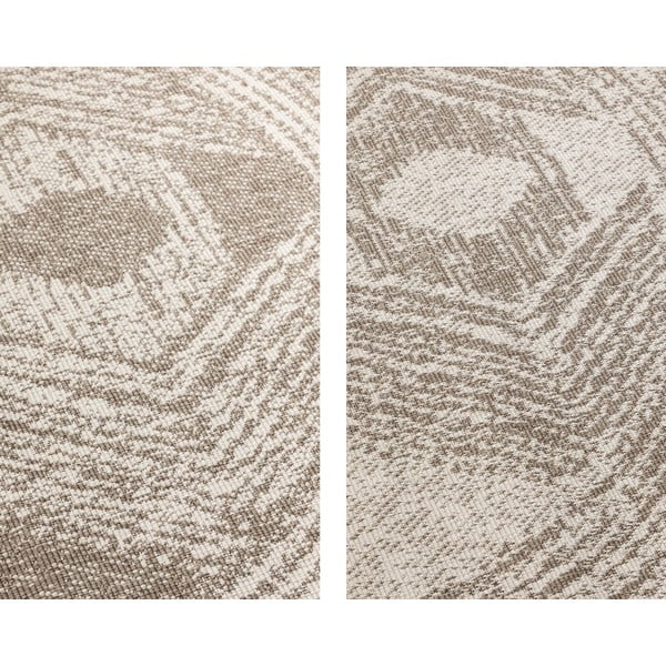 Кафяво-кремав кръгъл външен килим ø 100 cm Gemini – Elle Decoration-image-4