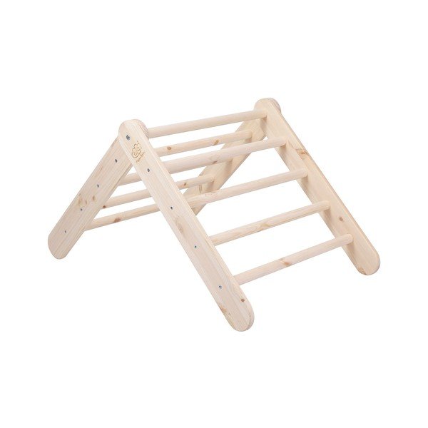 Пиклер триъгълник от масивен бор в естествен цвят 46x87x60 cm Montessori – Meowbaby-image-3