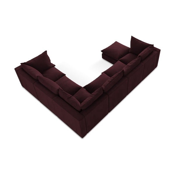 Бордо ъглов диван (десен ъгъл/U форма) Manao – Makamii-image-3
