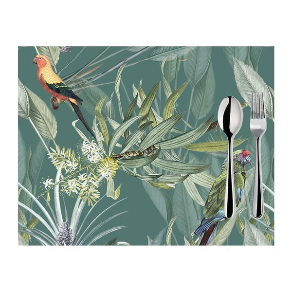 Комплект от 2 зелени подложки Jungle Birds, 33 x 45 cm Honey - Mike & Co. NEW YORK