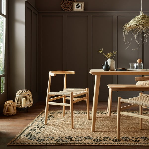 Килим от юта в естествен цвят 160x230 cm Maisie - Flair Rugs-image-1