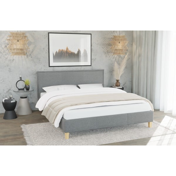 Единично тапицирано легло с включена подматрачна рамка 90x200 cm Tina – Ropez-image-2