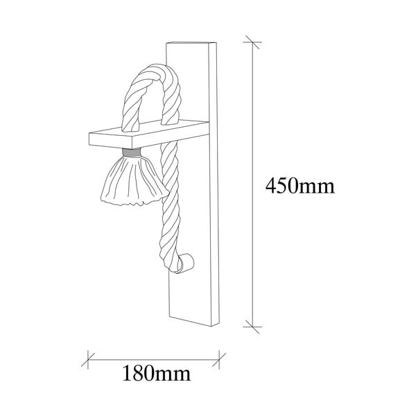 Стенна лампа в естествен цвят Erebos – Opviq lights-image-4