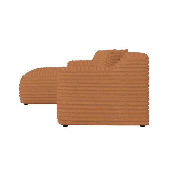 Теракотен ъглов диван от рипсено кадифе (ляв ъгъл) Martin – Ropez-image-3