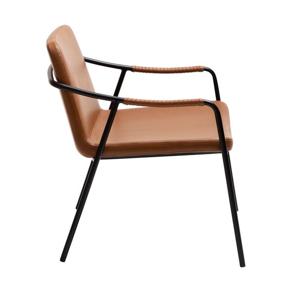 Кафяво кресло от изкуствена кожа Boto – DAN-FORM Denmark-image-3