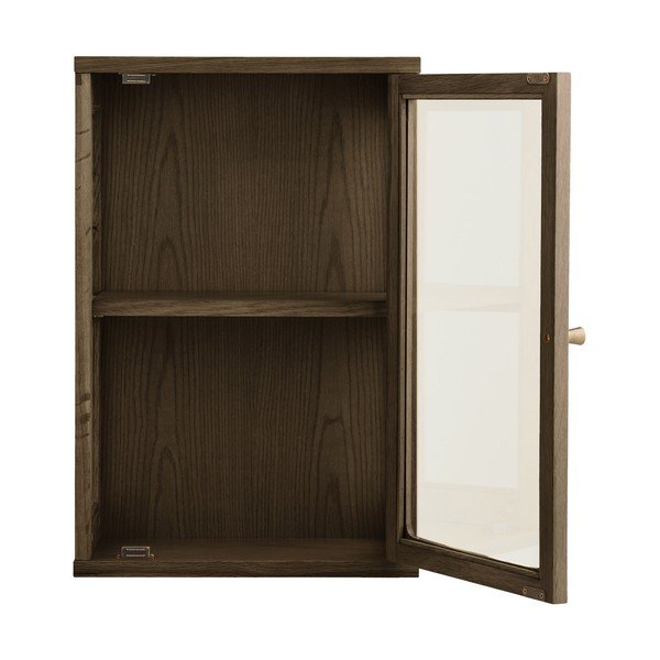 Тъмнокафява висяща витрина от декор от дъб  40x60x20 cm Zamora – House Nordic-image-3