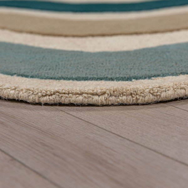 Син ръчно изработен вълнен килим 140x200 cm Cascade Wool – Flair Rugs-image-4