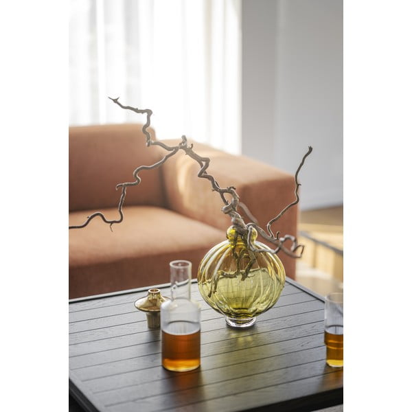 Тъмнокафява масичка за кафе с дъбова дървена плоскост ø 70 cm Deerfield – Rowico-image-4