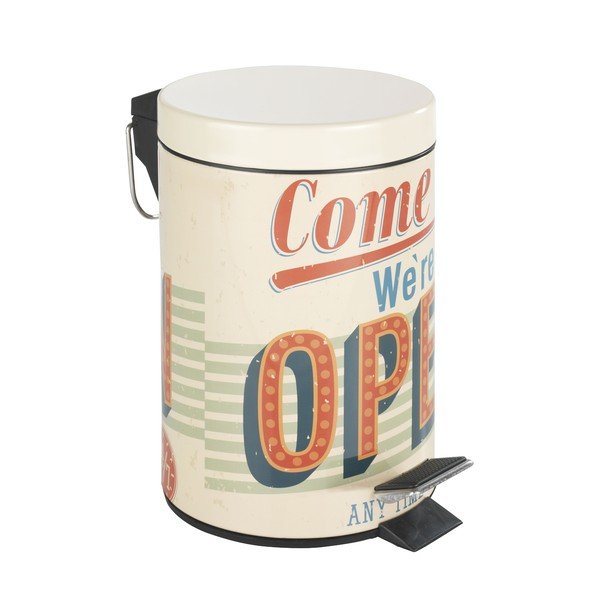 Pedálový retro odpadkový koš Open, 3 l-image-1