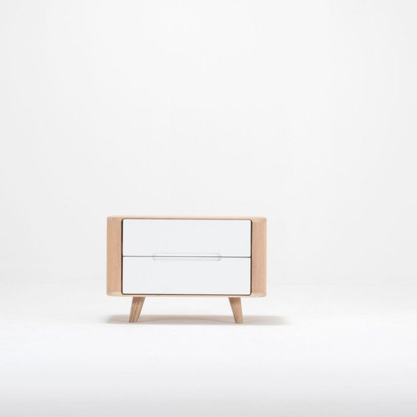 Нощно шкафче от дъбово дърво Едно, 60 x 42 cm Ena - Gazzda-image-3