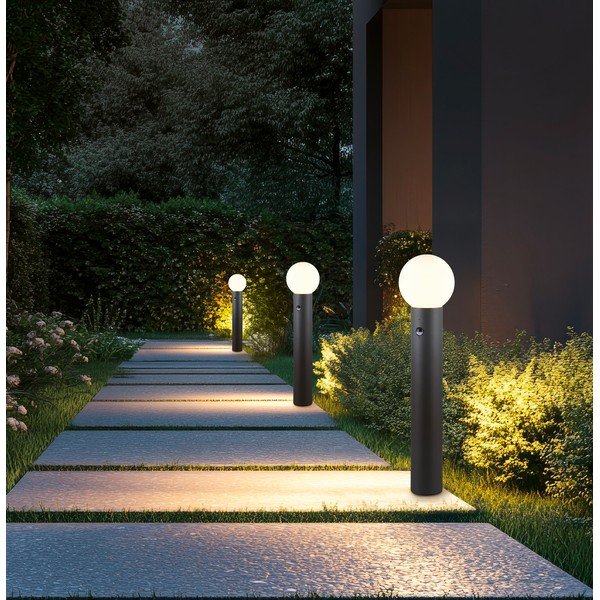Колонно външно осветително тяло със сензор за движение ø 18 cm Mures – Trio-image-2
