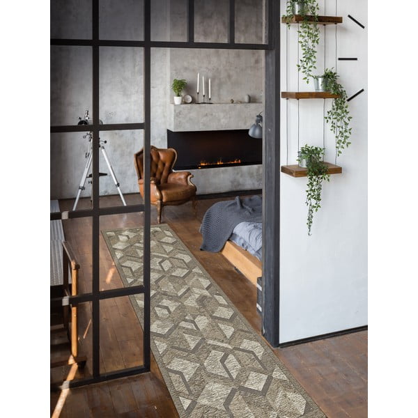 Сиво-кафяв мокет , 55 x 140 cm Hypnotik - Floorita-image-1