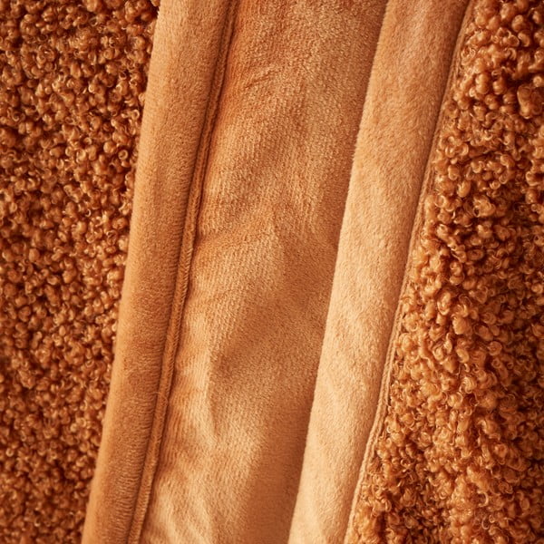 Оранжево одеяло от микроплюш 130x170 cm Velvet Boucle – Catherine Lansfield-image-1