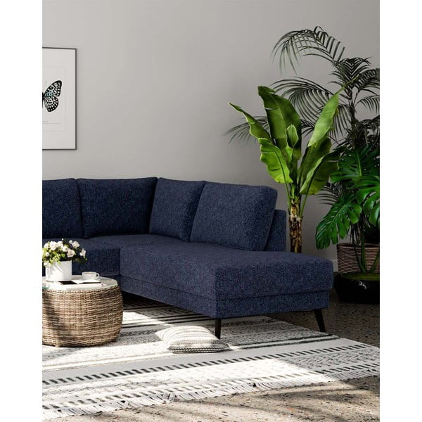 Тъмносин ъглов диван (десен ъгъл) Fynn - Ghado-image-4