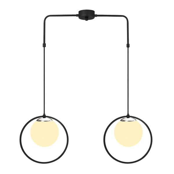 Черно метално висящо осветително тяло Opviq lights Flovena - Opviq lights-image-1