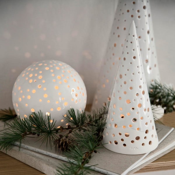 Коледен свещник от бял костен порцелан , ⌀ 12 см Nobili - Kähler Design-image-2