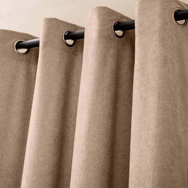 Светлокафяво перде от букле 140x260 cm Winona – douceur d'intérieur-image-2