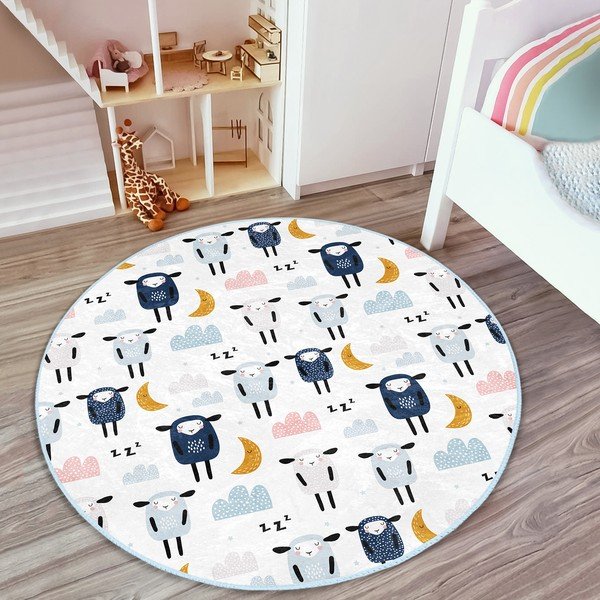 Бял детски килим ø 120 cm Comfort - Mila Home-image-1