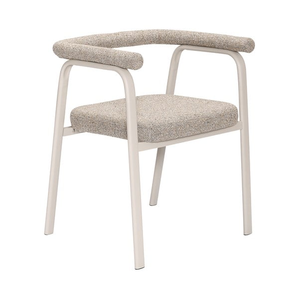 Бежови тапицирани трапезни столове в комплект с подлакътници 2 бр. Ecto – Hübsch