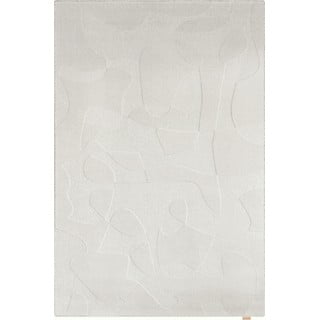Светлосив вълнен килим 133x190 cm Morphic Botanica – Agnella
