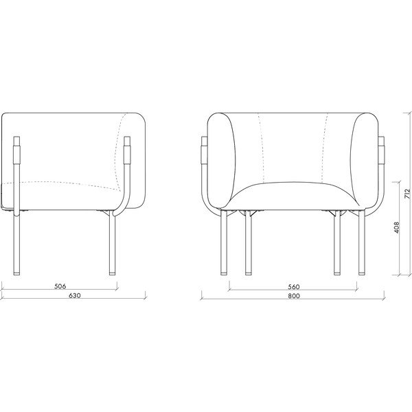 Сиво вълнено кресло Ubi – noo.ma-image-4