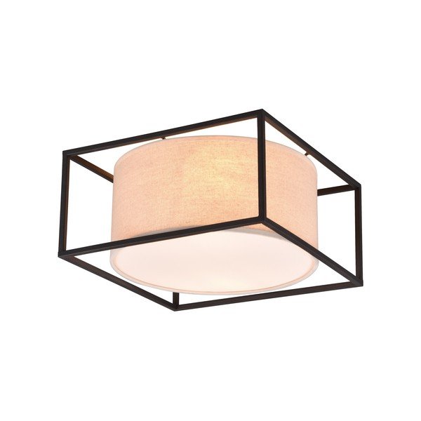 Лампа за таван в матово черно и бежово 30x30 cm Ross - Trio-image-1